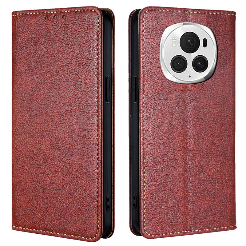 For Honor Magic6 Pro 5G Case Wallet PU Leather Phone Cover Magnetic Closing For Honor Magic6 Pro 5G Case Wallet PU Leather Phone Cover Magnetic Closing